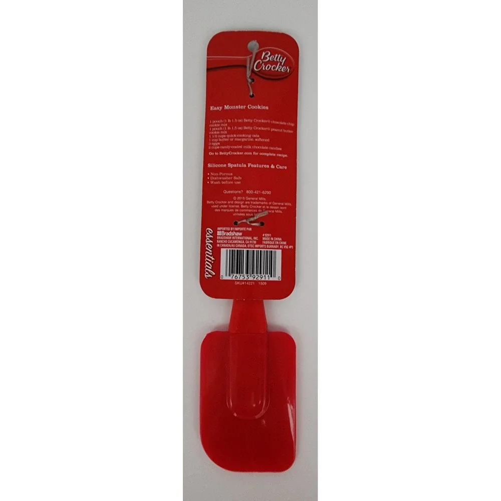 Betty Crocker Silicone Spatula Red Kitchen Essentials Tool 10 Inch NEW 92911